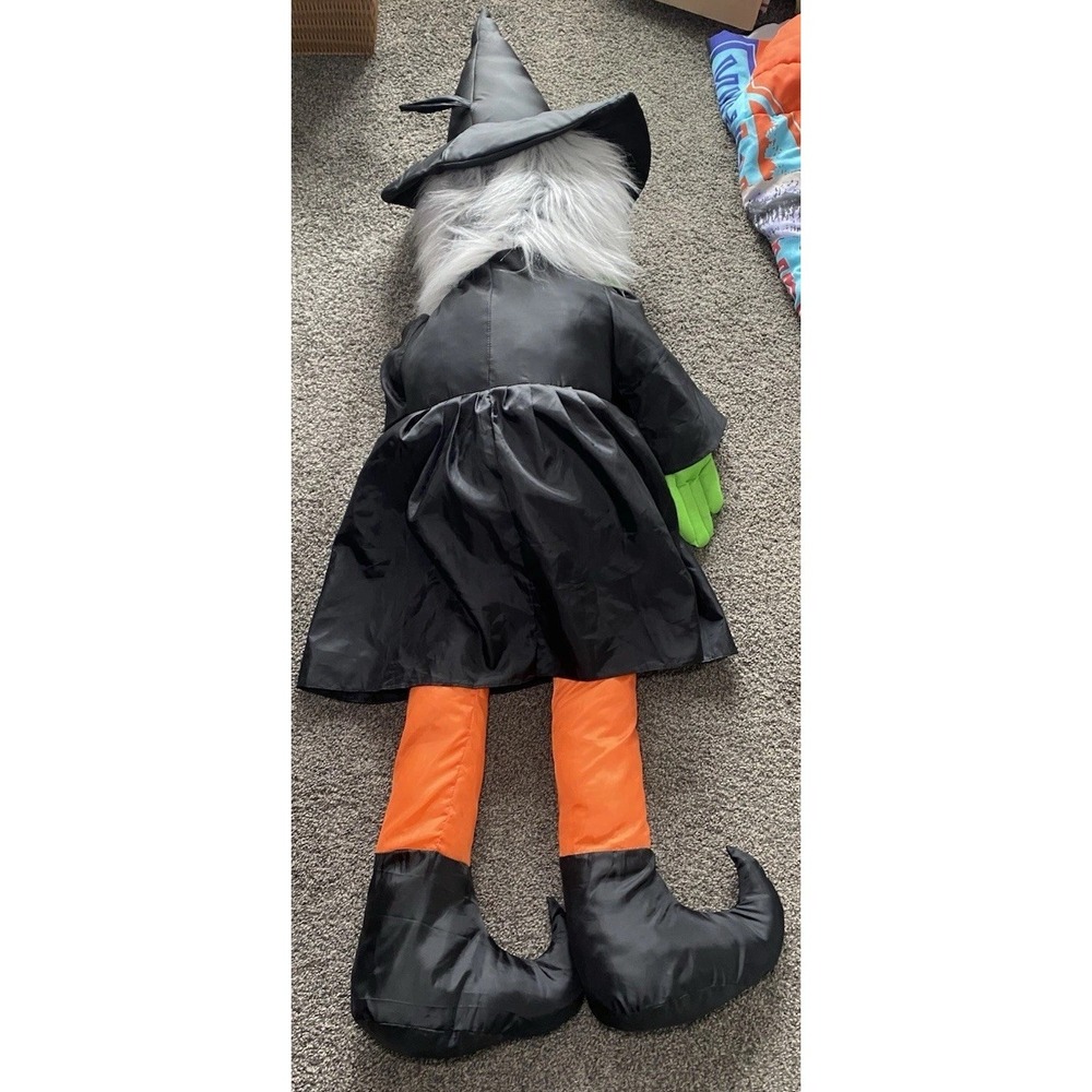 Vintage Goffa Green Witch JUMBO 54" Plush Halloween Door Hanger Decor Stuffed - Picture 8 of 11